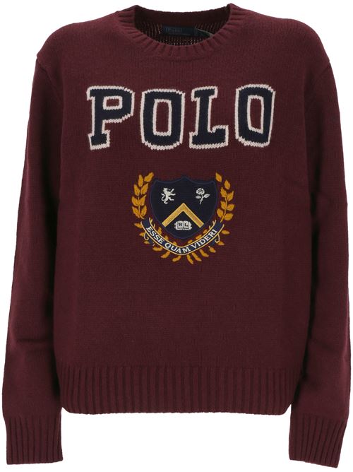 Maglia in lana bordeaux Polo Ralph Lauren | 211943270001